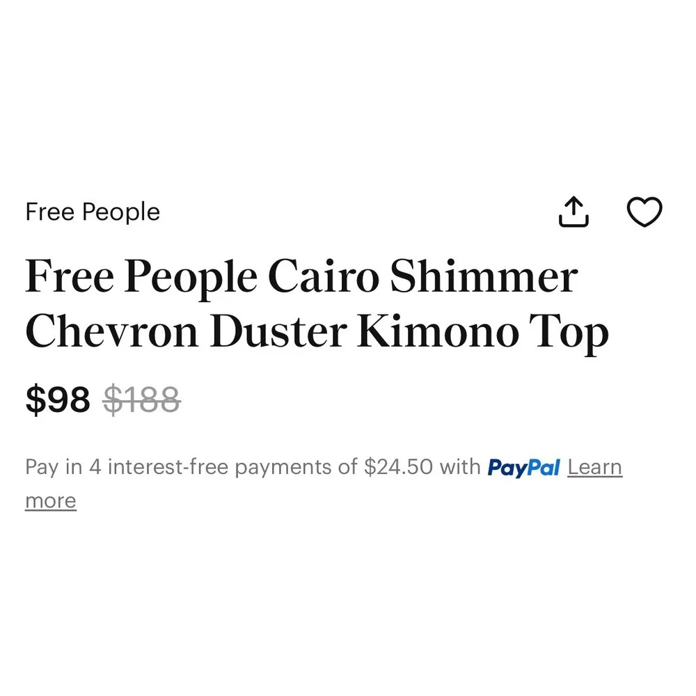 Free People Cairo Shimmer chevron Kimono Cardigan duster OS